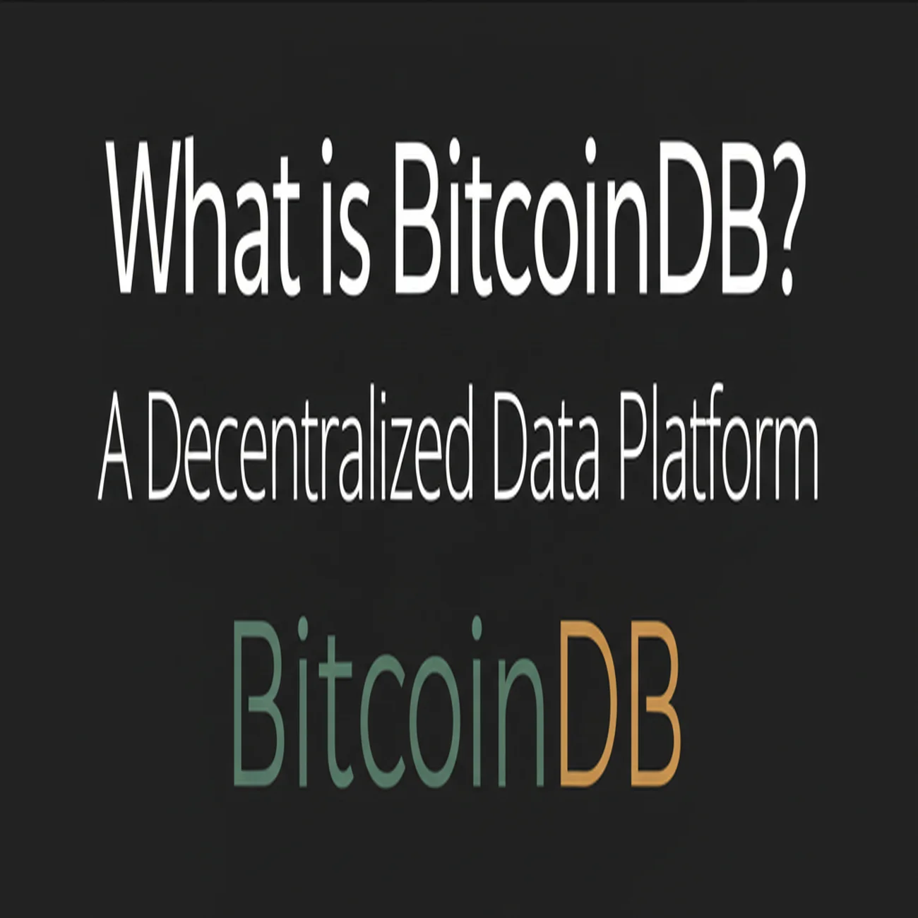 What is BitcoinDB? A Decentralized Data Platform