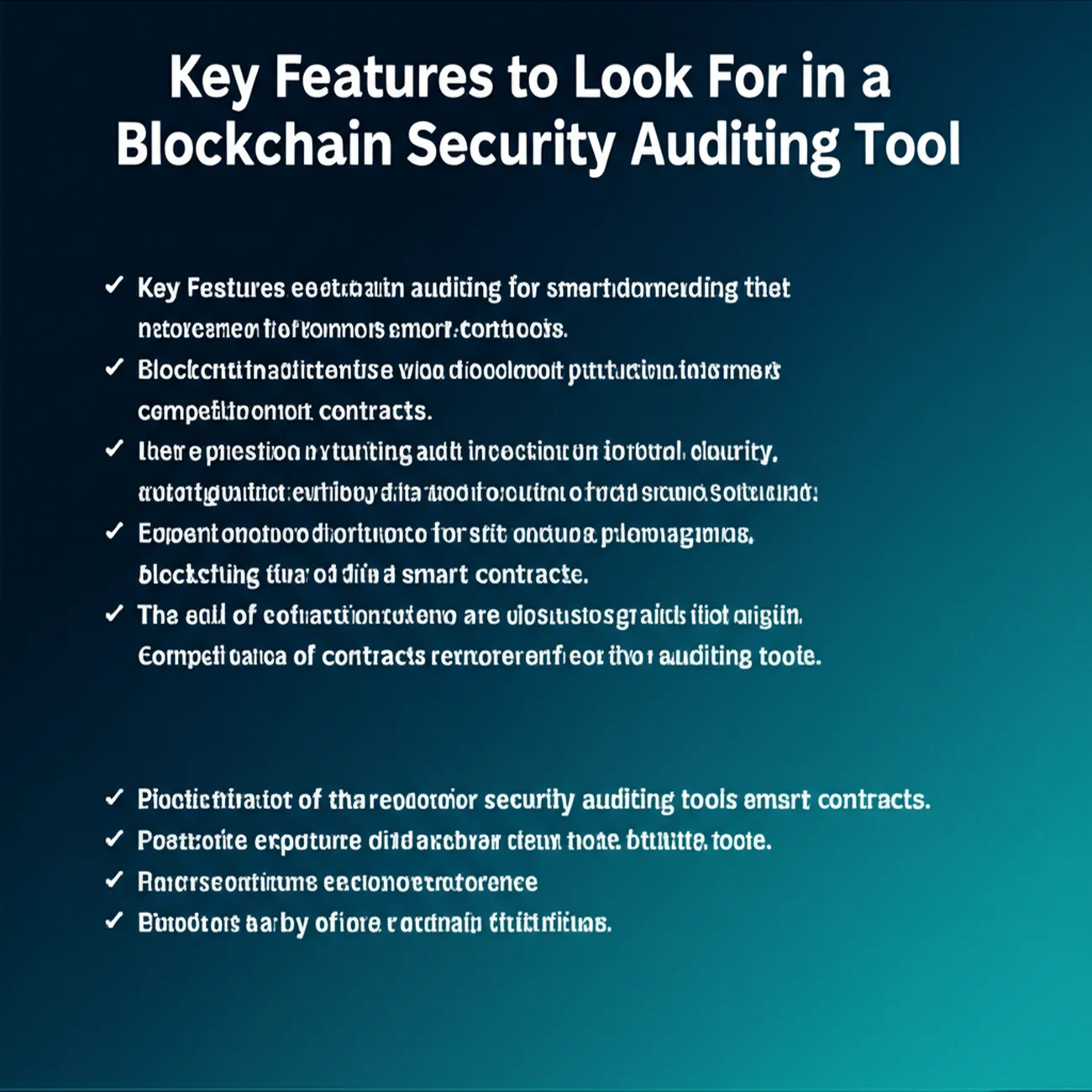 Key Features to Look For in a Blockchain Security Auditing Tool